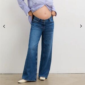 Hatch Relaxed Wide Leg Maternity Jean